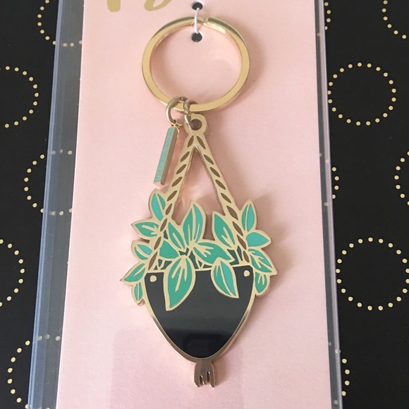 IDLEWILD CO Brass & Enamel Keychain Hanging Plant - Picture 2 of 3